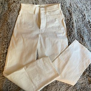 Madewell The Perfect Vintage Wide Leg Crop Jean in white